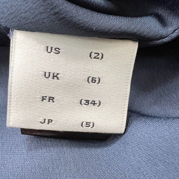 Adam Lippes NWT Floral V Neck Maxi Dress Navy Size 2 - Picture 5 of 12